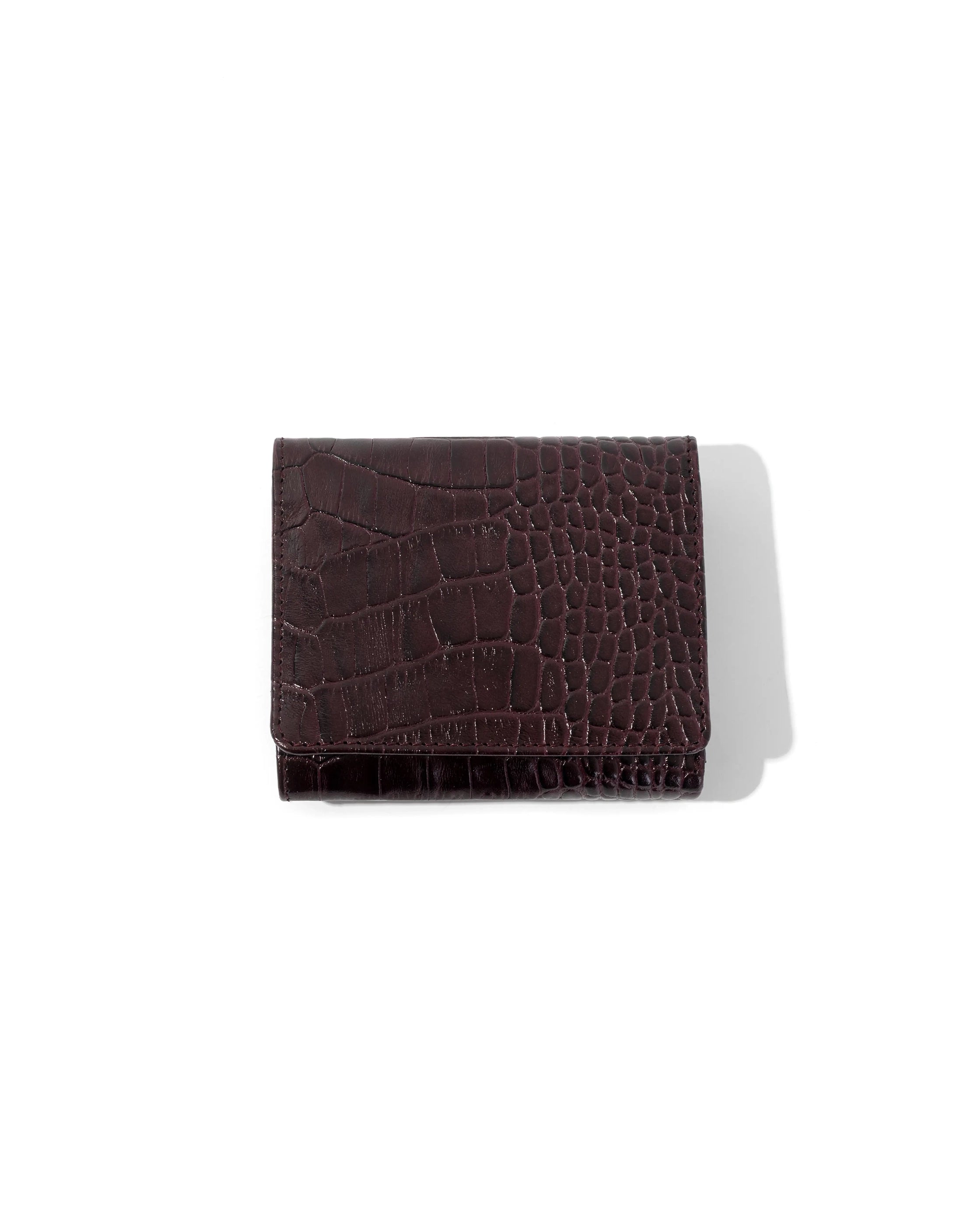 WALLET JUNA CROCO BURGUNDY