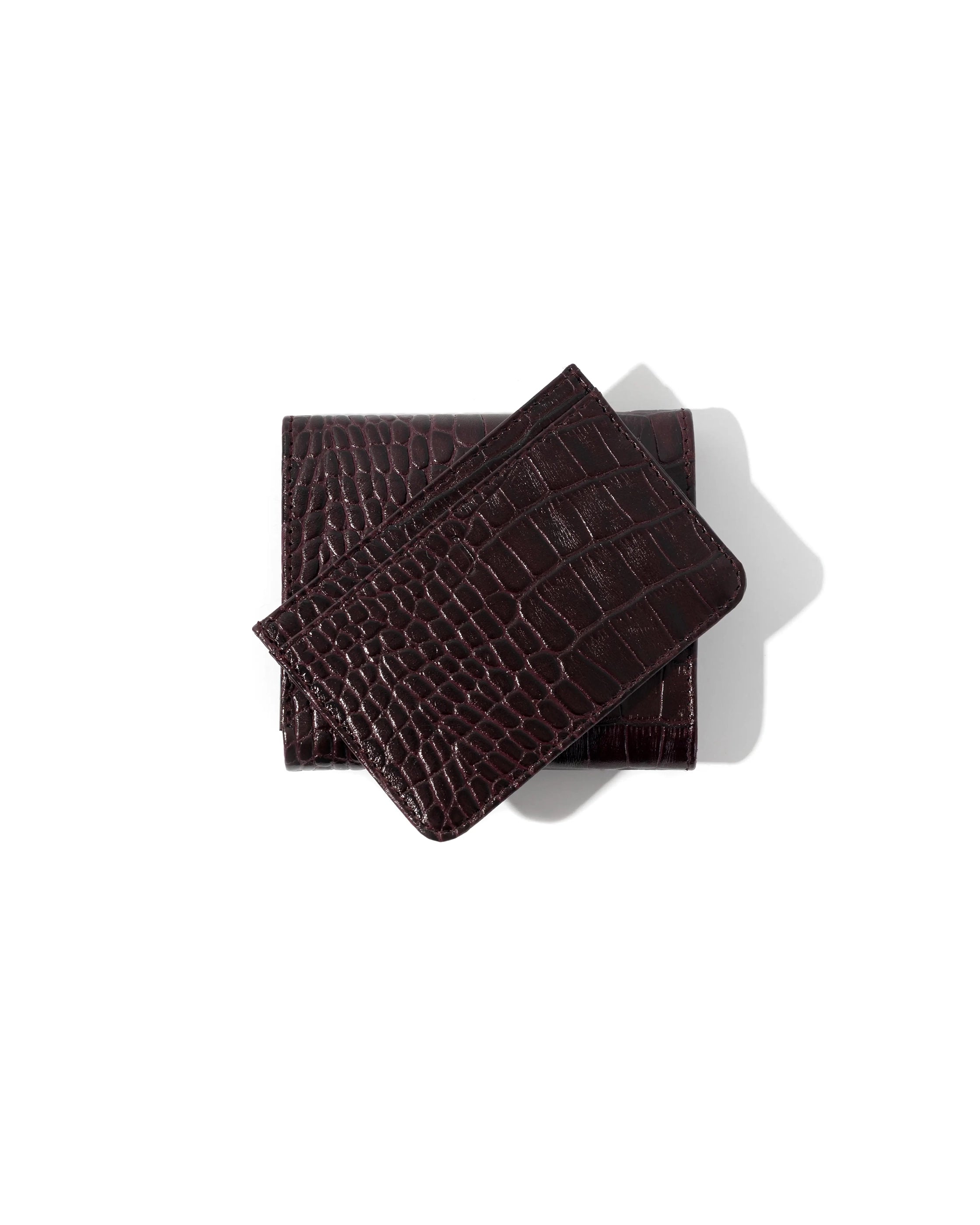 WALLET JUNA CROCO BURGUNDY