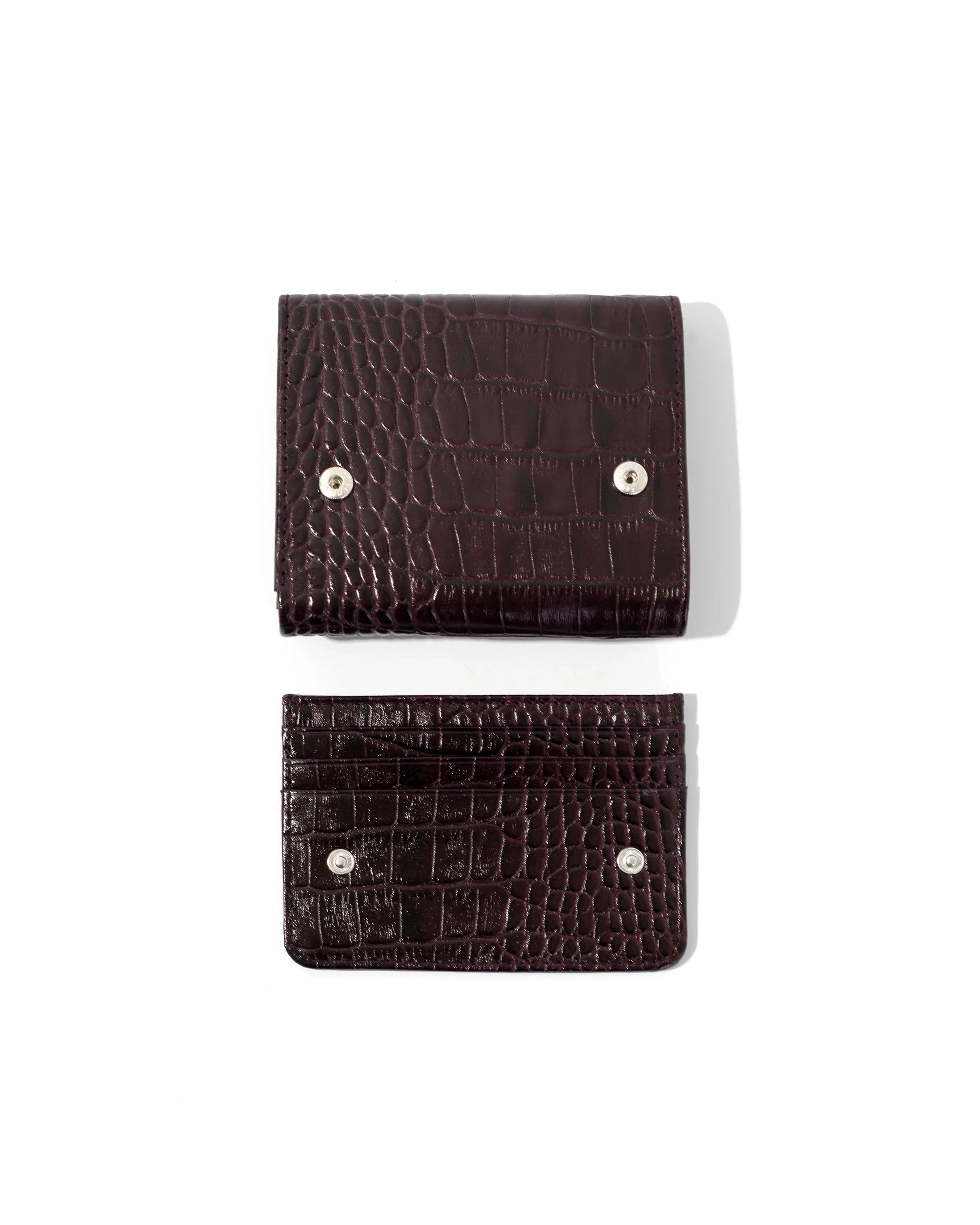 WALLET JUNA CROCO BURGUNDY